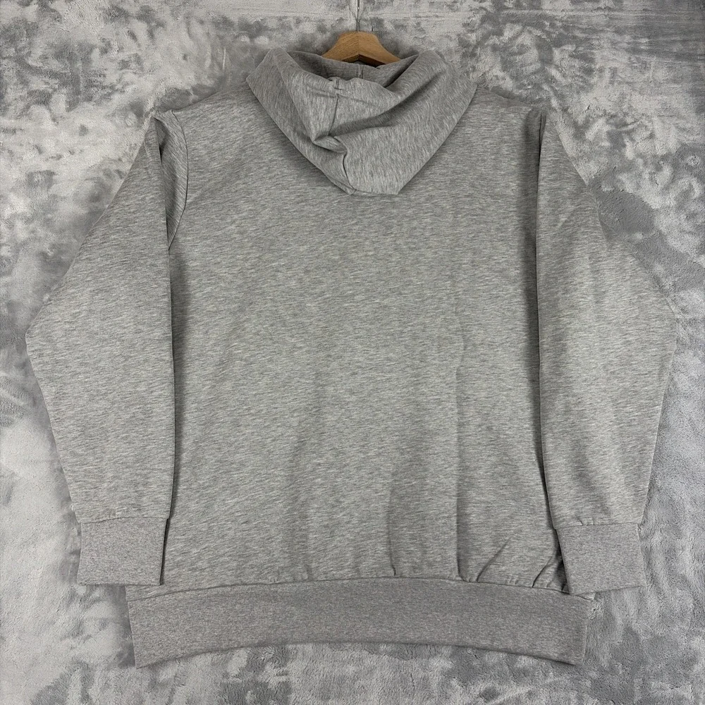 Adidas Hoodie Mens 2XL Gray Retro Logo Pullover Fleece KD4730 NWT